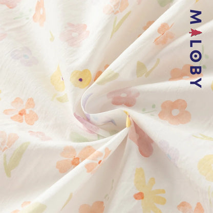Ensemble fleuri blouse & legging enfant fille- Rose
