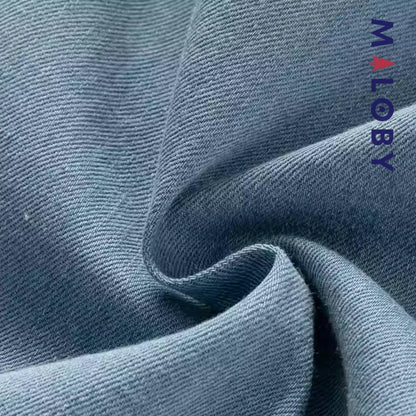 Pantalon jean brodé motif licorne enfant fille- bleu
