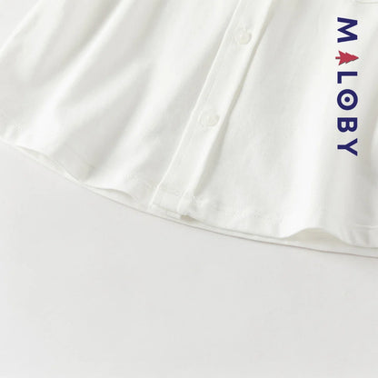 Ensemble habillé 2 pièces en pur coton enfant garçon -Blanc