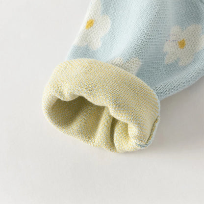 Cardigan en maille à fleurs enfant fille bleu ciel, vêtement enfant maroc - MALOBY