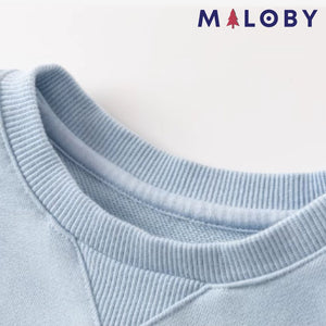 Ensemble sport garçon sweat + pantalon - Bleu ciel -robes et ensembles pour filles, bébés et garcons - MALOBY