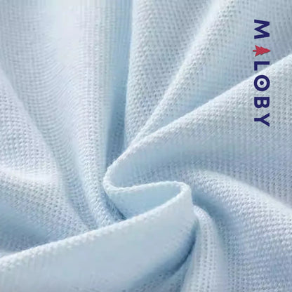 Robe polo manches courtes enfant fille- bleu ciel