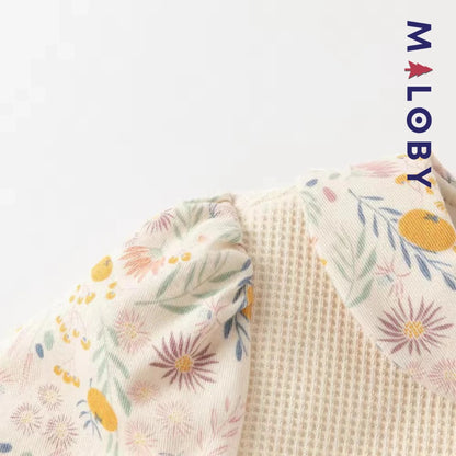 Robe habillée à boléro intégré enfant fille- Beige