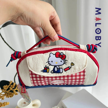 Trousse à crayon motif hello Ketty- Rouge
