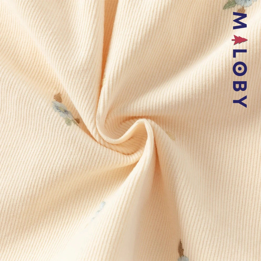 Ensemble robe en velours côtelé + sac fantaisie enfant fille- jaune -robes et ensembles pour filles, bébés et garcons - MALOBY