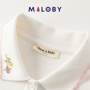 Robe enfant fille en piqué de coton - blanc -robes et ensembles pour filles, bébés et garcons - MALOBY