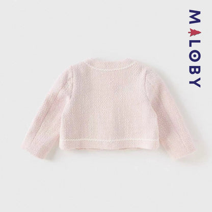 Ensemble cérémonie Robe veste enfant fille-Rose -robes et ensembles pour filles, bébés et garcons - MALOBY