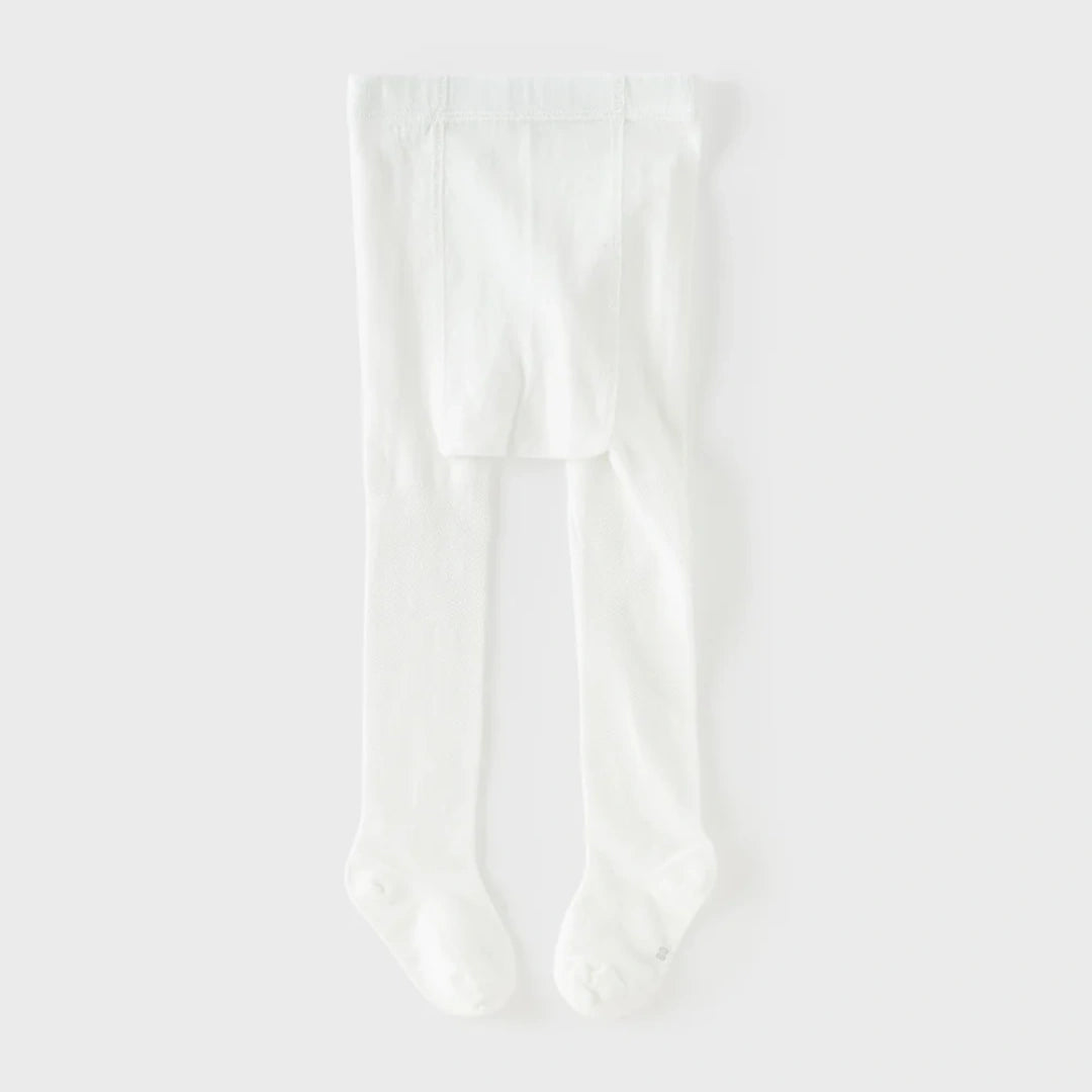 Collants fins unis enfant fille blanc, vêtement enfant maroc - MALOBY