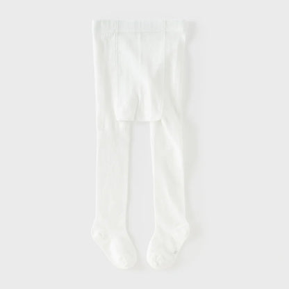 Collants fins unis enfant fille blanc, vêtement enfant maroc - MALOBY
