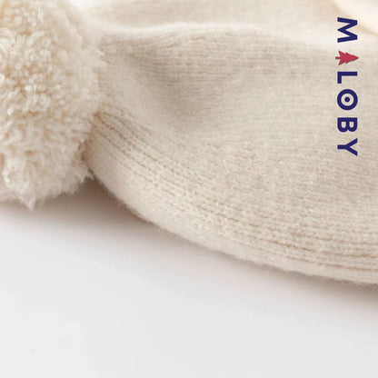 Bonnet en maille enfant garçon- Beige