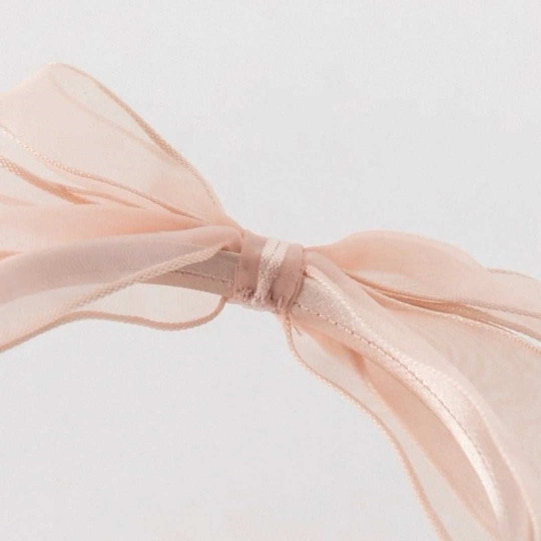 Bandeau princesse à fleur pour cérémonie -Rose