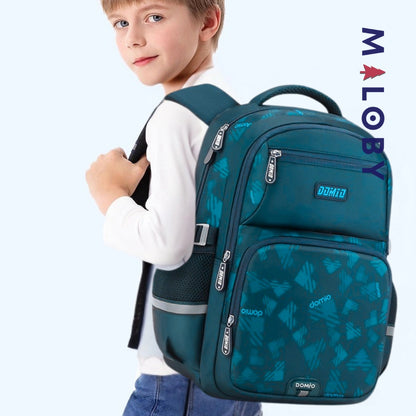 Pack Cartable scolaire + Trousse enfant Garçon - Vert canard -robes et ensembles pour filles, bébés et garcons - MALOBY