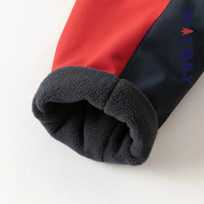 Parka imperméable doublée polaire enfant garçon- rouge