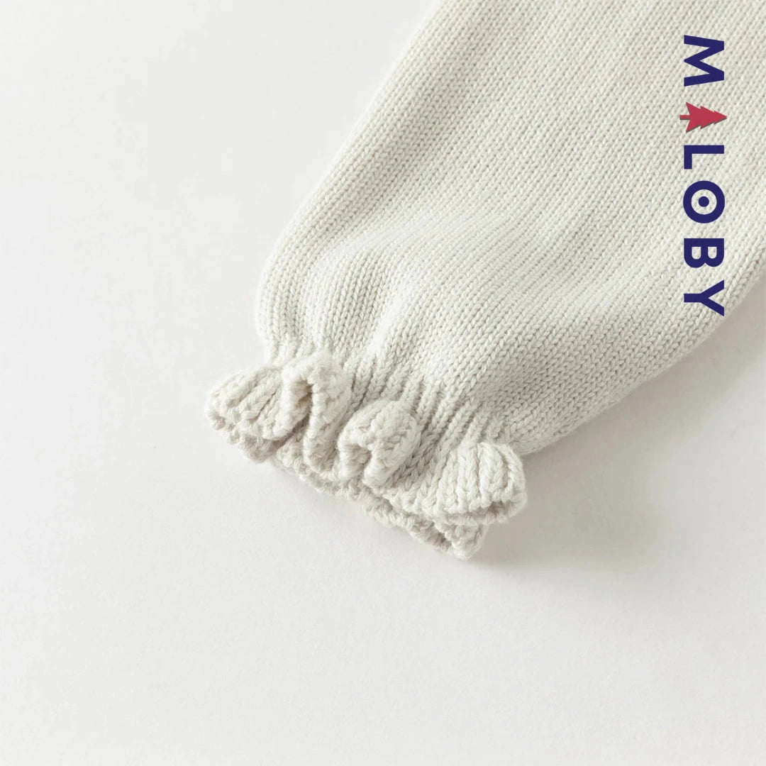 Robe bi-matière motif chat enfant fille- gris