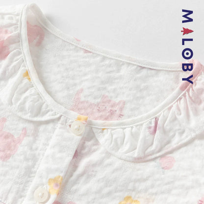 Ensemble Pyjama 2 pièces pour été enfant fille -Rose