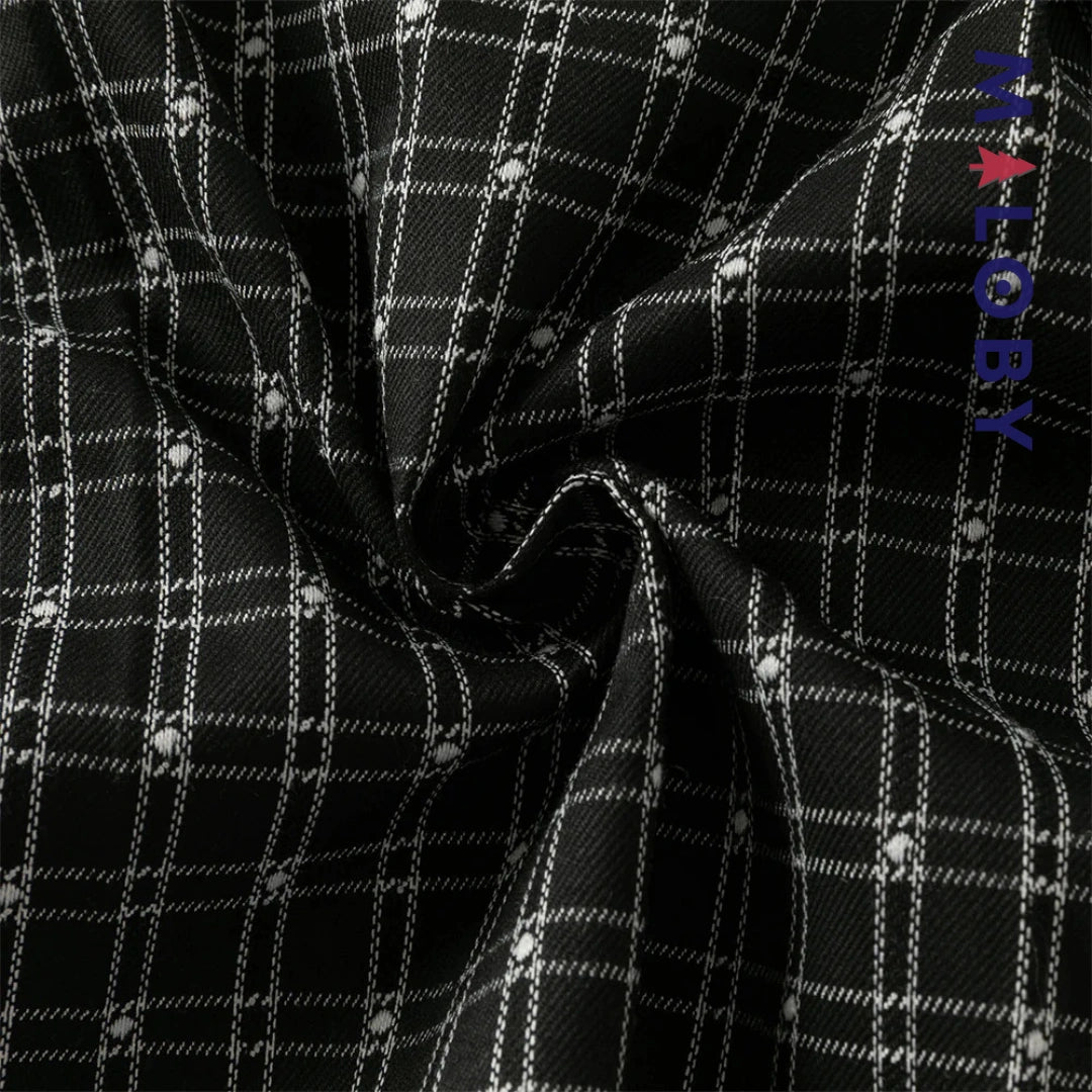 Robe à carreaux effet 2 en 1 enfant fille- noir/blanc