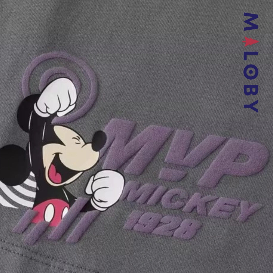 T-shirt doubles manches motif Disney enfant Garçon -Gris -robes et ensembles pour filles, bébés et garcons - MALOBY