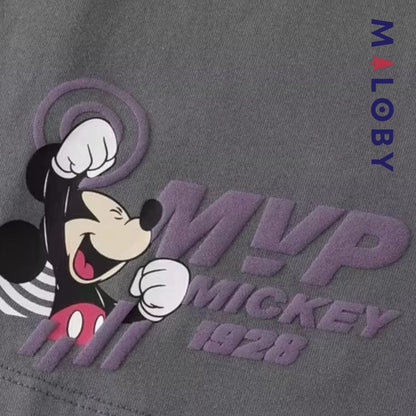 T-shirt doubles manches motif Disney enfant Garçon -Gris -robes et ensembles pour filles, bébés et garcons - MALOBY