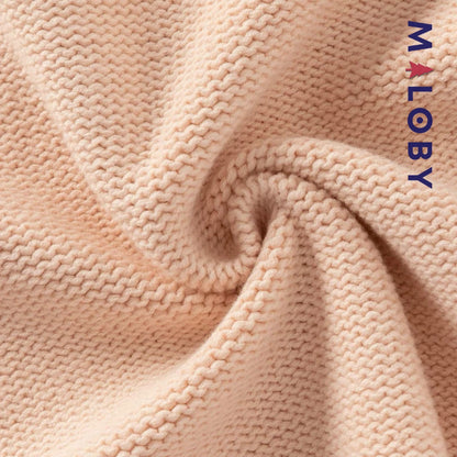 Pull en maille à torsades enfant fille- rose
