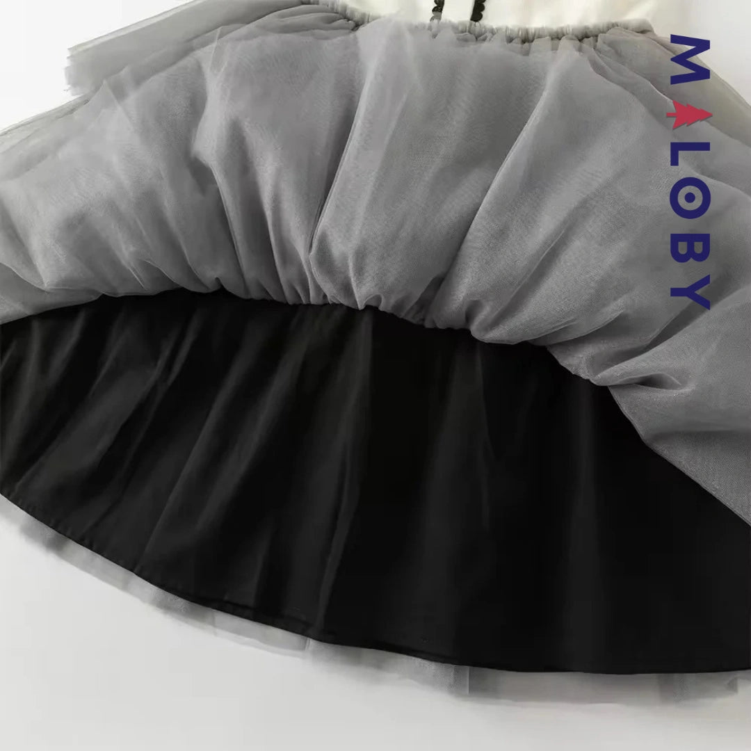 Robe de cérémonie à volants enfant fille - blanc