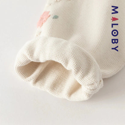 Cardigan en pur coton brodé enfant fille -Beige -robes et ensembles pour filles, bébés et garcons - MALOBY