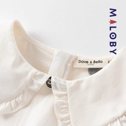 Robe d'Été imprimée cœur enfant fille -Beige