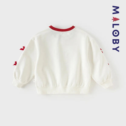 T-shirt à nœud manches longues enfant fille -Blanc -robes et ensembles pour filles, bébés et garcons - MALOBY