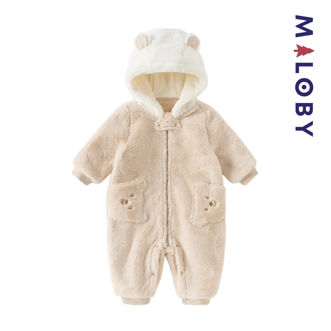 Grenouillère antibactérienne bébé garçon- Beige