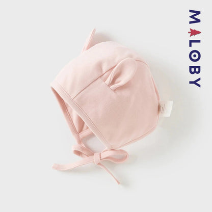 Ensemble 2 pièces combinaison+bonnet bébé fille-Rose