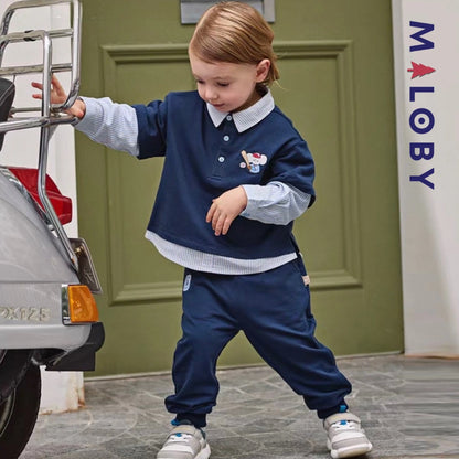 Ensemble 2 pièces enfant garçon -Marine -robes et ensembles pour filles, bébés et garcons - MALOBY