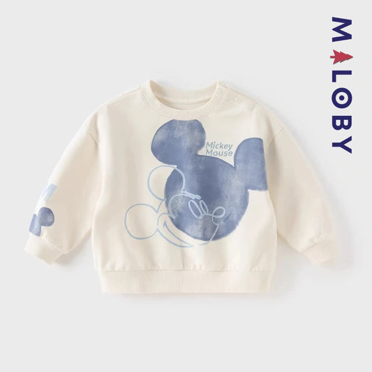 Sweat-shirt Motif Disney manches longues enfant garçon -Beige -robes et ensembles pour filles, bébés et garcons - MALOBY