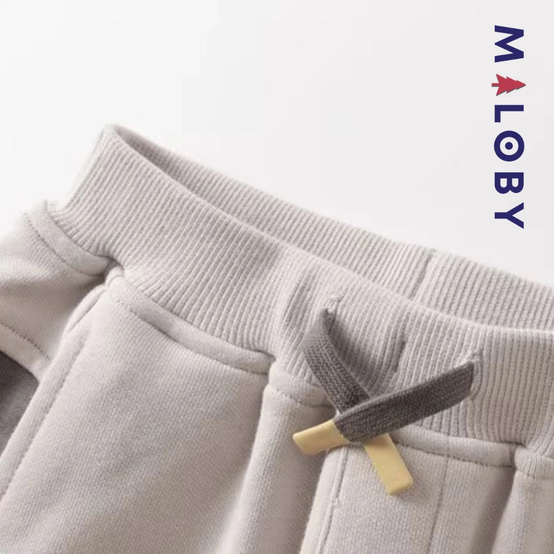 Pantalon jogging avec poches à rabat sport enfant garçon -Gris -robes et ensembles pour filles, bébés et garcons - MALOBY