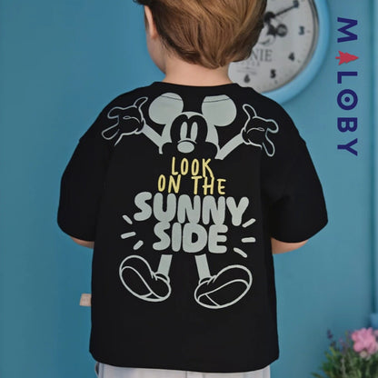 T-shirts antibactériens et anti-acariens motif Disney enfant garçon- Noir