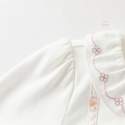Ensemble fleuri blouse et legging effet 2 en 1 enfant fille rose - MALOBY