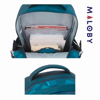 Pack Cartable scolaire + Trousse enfant Garçon - Vert canard -robes et ensembles pour filles, bébés et garcons - MALOBY