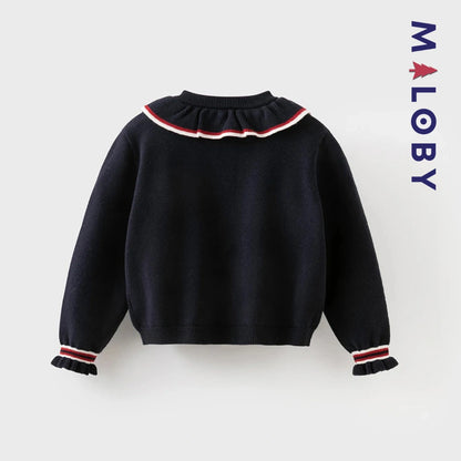 Ensemble jupe + Cardigan enfant fille- marine