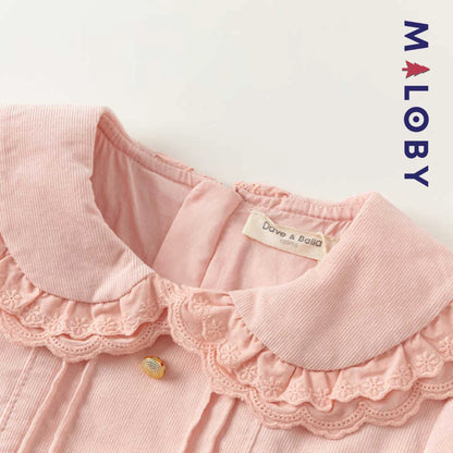 Robe en velours côtelé enfant fille- rose -robes et ensembles pour filles, bébés et garcons - MALOBY