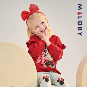 Ensemble Minnie Disney Sweat+Pantalon enfant fille- Rouge/Noir
