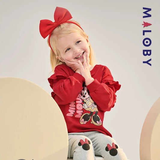 Ensemble Minnie Disney Sweat+Pantalon enfant fille- Rouge/Noir