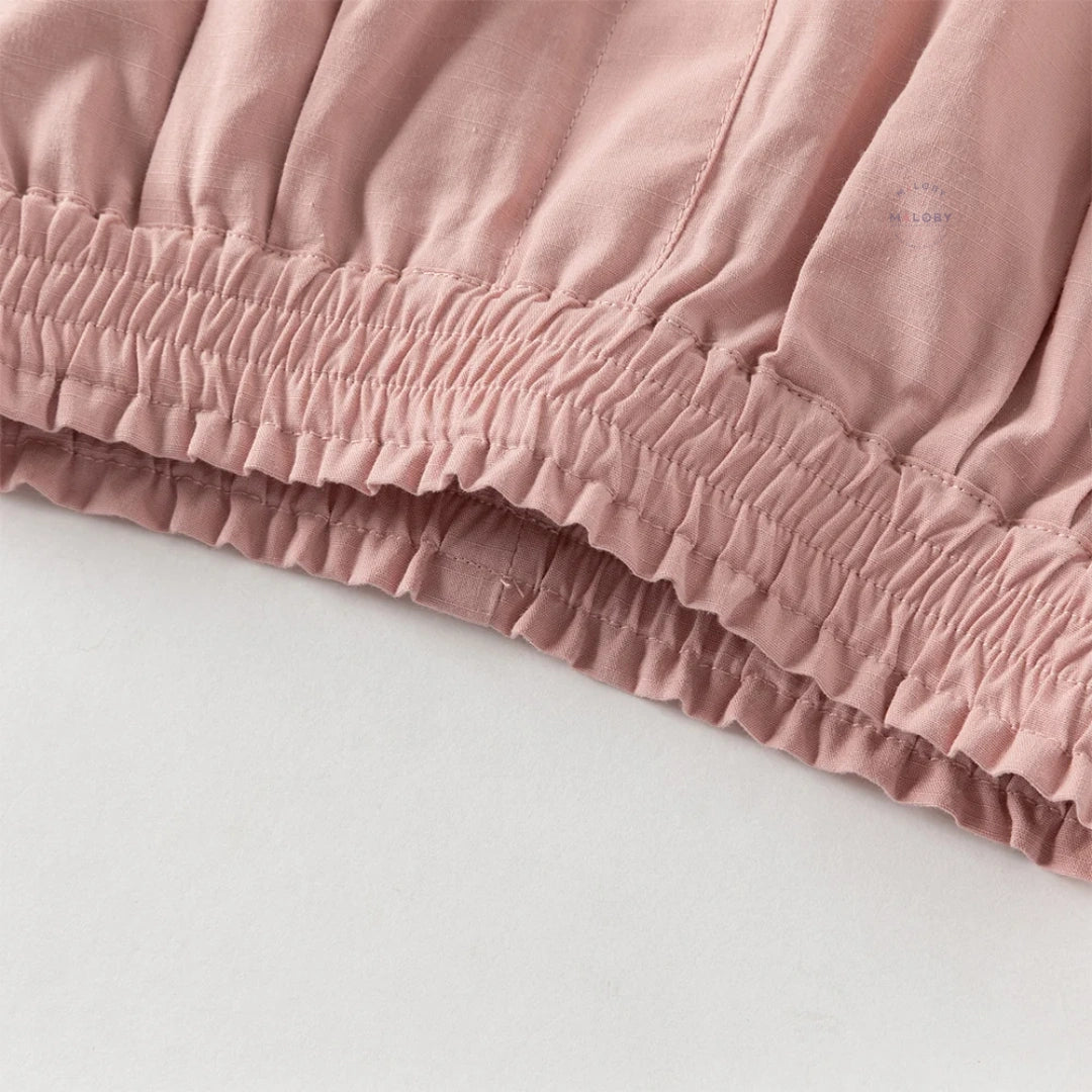 Pantalon carotte décontracté enfant fille rose, vêtement enfant maroc - MALOBY