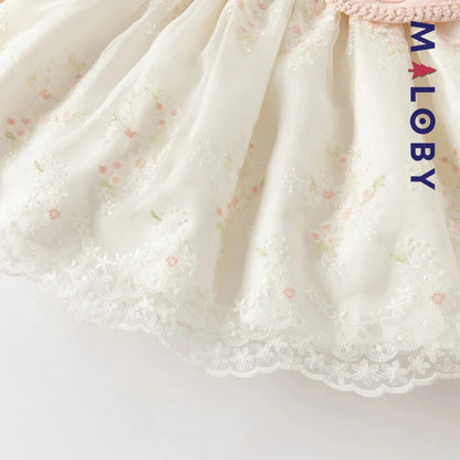 Robe cérémonie avec Boléro intégré -Rose -robes et ensembles pour filles, bébés et garcons - MALOBY