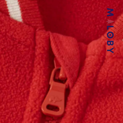 Sweat style teddy en molleton garçon - rouge -robes et ensembles pour filles, bébés et garcons - MALOBY