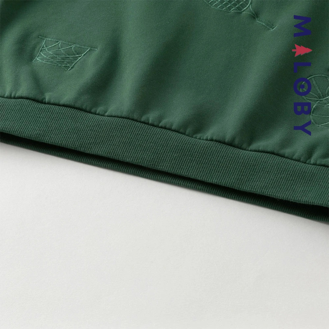 sweat à capuche doublé sherpa enfant garçon- vert