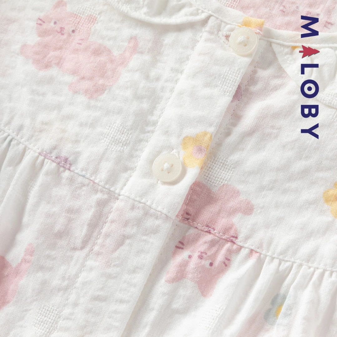 Ensemble Pyjama 2 pièces pour été enfant fille -Rose