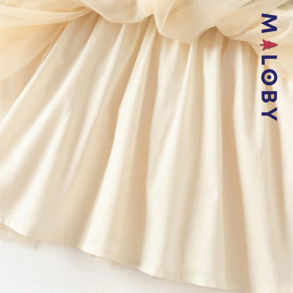 Robe cérémonie  avec Boléro intégré- beige