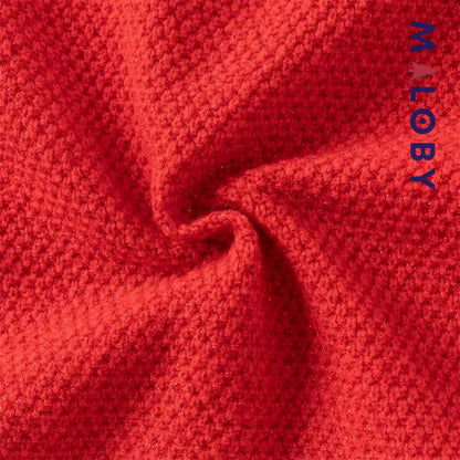 Robe habillée bi-matière enfant fille -Rouge -robes et ensembles pour filles, bébés et garcons - MALOBY