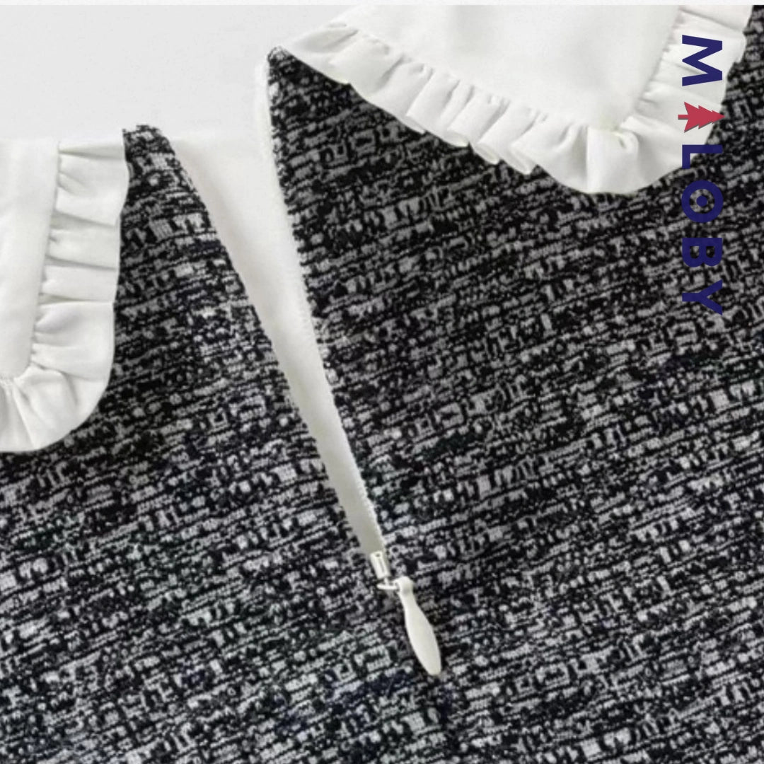 Robe style chanel enfant fille- Marine -robes et ensembles pour filles, bébés et garcons - MALOBY