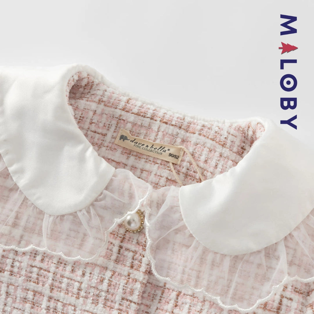 Ensemble cérémonie Robe + veste enfant fille-Rose -robes et ensembles pour filles, bébés et garcons - MALOBY