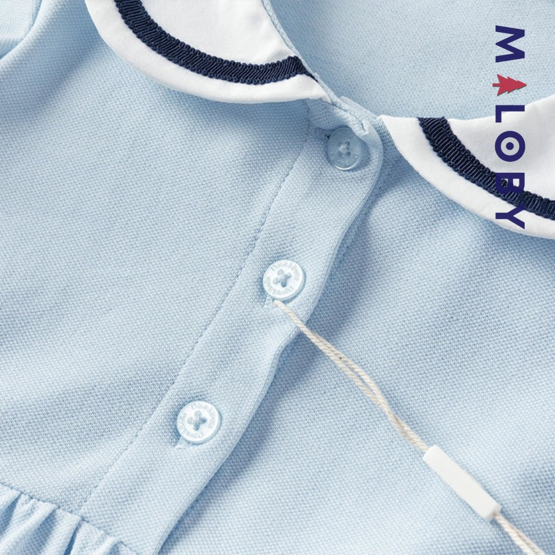 Robe style Marin enfant fille- bleu ciel -robes et ensembles pour filles, bébés et garcons - MALOBY