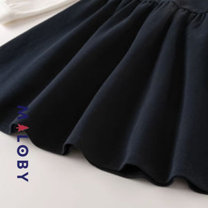 Robe manches longues enfant fille - Noir